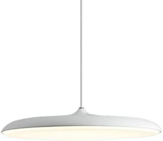 Luminária de teto LED com dimmer, 6000K/4000K/3000K, lustre pendente de metal com estilo simples e criativo, ideal para lojas de roupas e iluminação de centros comerciais, brilho ajustável.