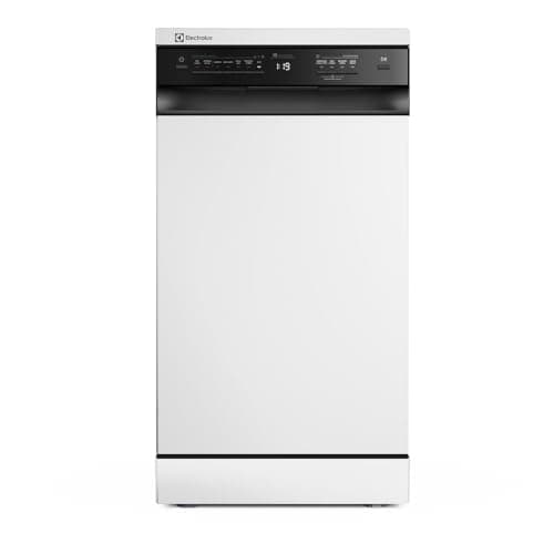 Máquina de lavar louça Electrolux branca e preta, 10 serviços, programa lava e seca, 50 min, 220V