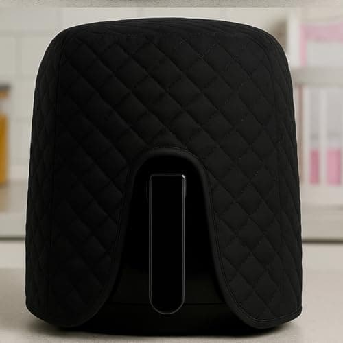 Capa para Air Fryer Fritadeira Elétrica 3,5L a 4,0L e 12L Protetora Panela Matelado Jogo Cozinha (Preto, 12L)