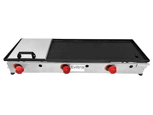 Chapa para grelhar lanches com abafador Evitra, 90x30 cm, para cozinha profissional.