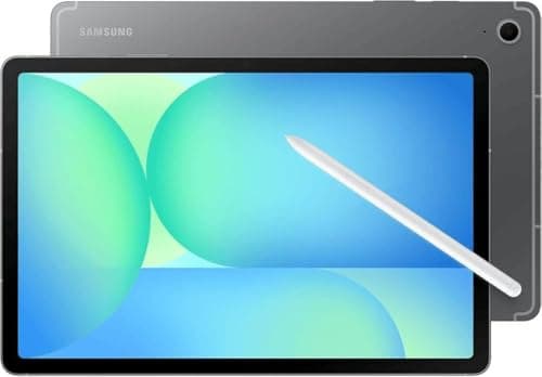 Tablet Samsung Galaxy Tab S10 Fe 5g Sm-x526bzadl05 com stylus em fundo branco