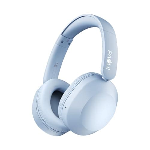 INAVA Headphone Bluethooth, 25h, Áudio Hi-Res, Headset com Microfone, ENC, Fone de Ouvido Bluetooth, Suitable for Travel, Home, and Office Use (Azul)