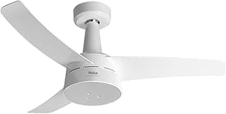 Ventilador de teto branco Philco PVT08B LED 3 em 1 contra fundo branco