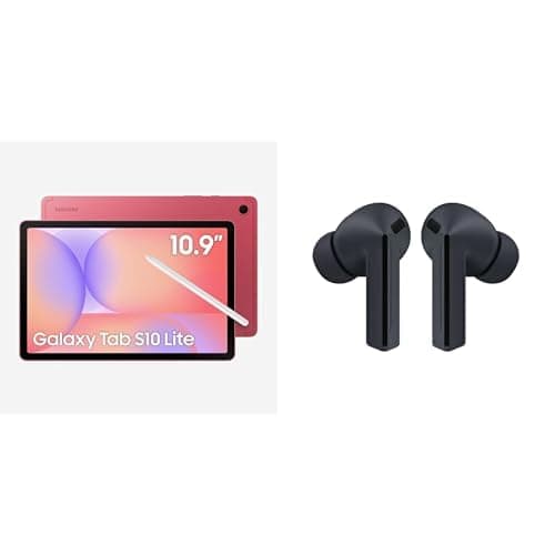 Galaxy Tab S10 Lite 128GB Vermelho e Galaxy Buds3 FE Pretos