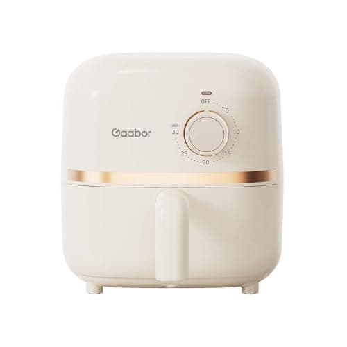 Mini Air Fryer Gaabor 1.4L, branca, 900w, controle rotativo, sem óleo