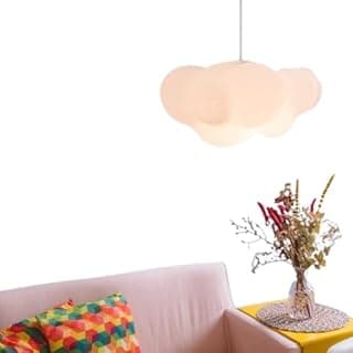 Luminária pendente nuvem branca decorativa para quarto de bebê