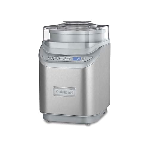 Cuisinart Máquina De Fazer Sorvete, 2 Litros, Cool Creations, Gelato, Sorbet Maker, Tela LCD, Timer, Aço Inoxidável, Ice-70P1