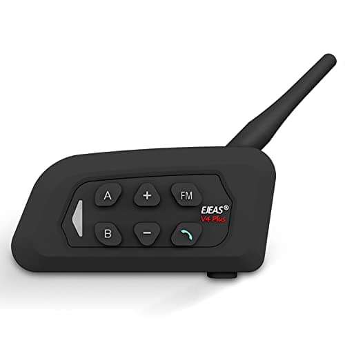Intercomunicador de capacete moto EJEAS V4 Plus Bluetooth 1500m 18hs 4 conexões redução ruído à prova d'água