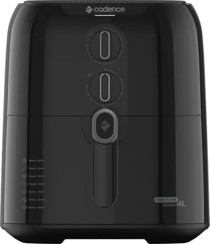 Fritadeira sem óleo Cadence Cook Fryer +, 4L, 1500W, preta