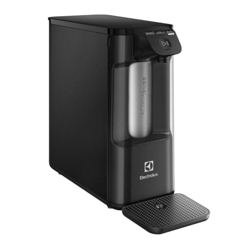 Electrolux Purificador de Água Gelada Fria e Natural Elétrico Compacto Eletronico placa Filtro refil 6 meses ou 3000l Painel Touch Bivolt Preto PE12P