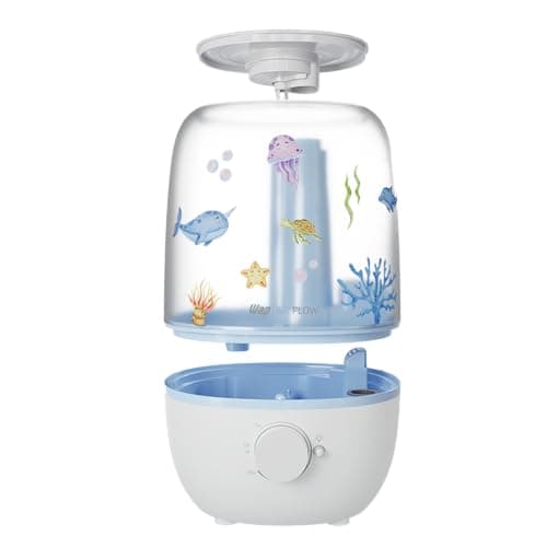 Umidificador de ar WAP AIR FLOW U2 com difusor de aromas, controle de velocidade e compartimento transparente.