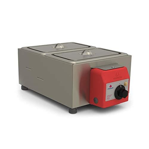 Derretedeira Chocolate 2 Cubas Inox Elétrica PRD-200E - Progás 127V com controle vermelho e preto