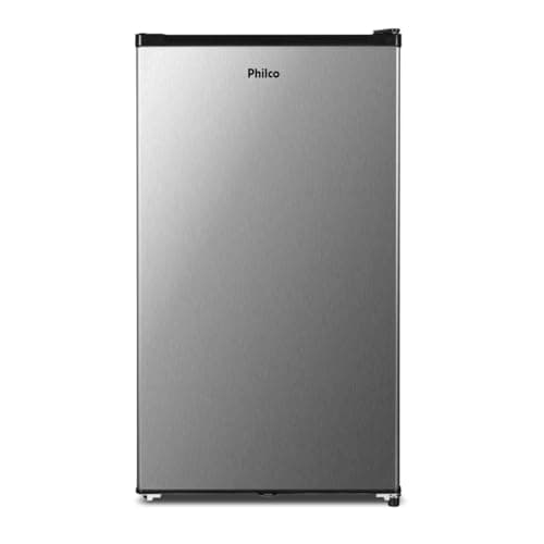 Frigobar Philco PFG111I Inox 92 litros 220V, aço inoxidável, porta de vidro