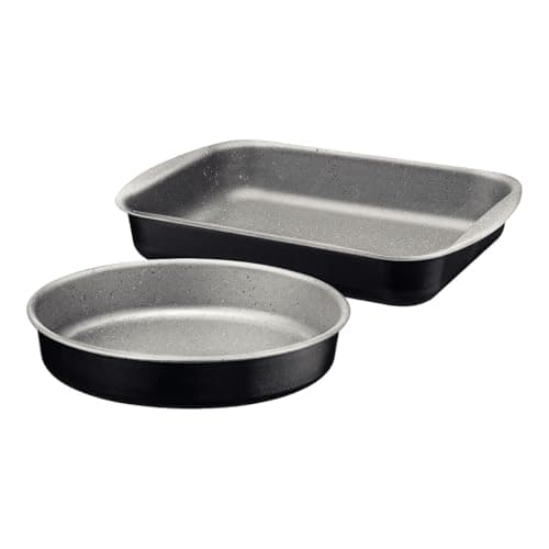 Jogo de Assadeiras Tramontina Brasil em Alumínio com Revestimento Interno e Externo em Antiaderente Starflon Max Preto 02 Peças