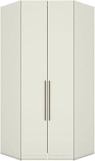 Guarda Roupa Canto Closet Modulado 2 Portas 3 Gavetas Led Predileto Henn Areia Hp