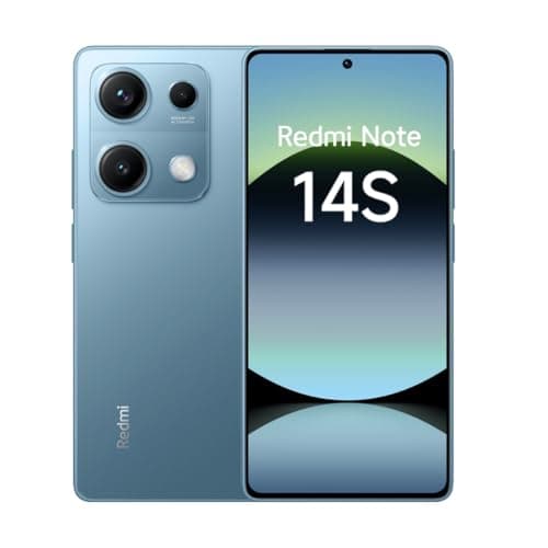 Xiaomi Redmi Note 14S 4G NFC Ocean Blue, 8GB RAM 256GB ROM, smartphone azul com câmera traseira quadrada e tela OLED