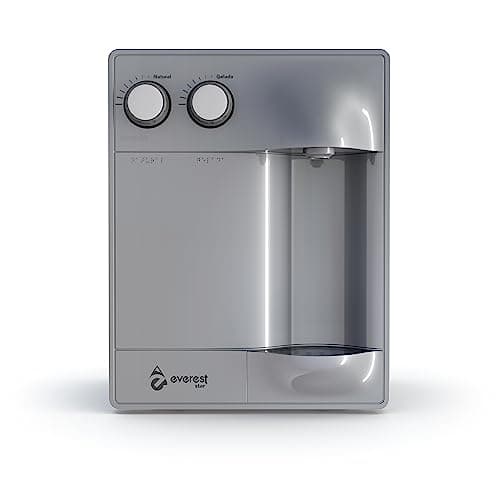 Purificador de água refrigerado por compressor Everest Prata com botões rotativos e display digital
