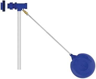 Torneira de boia para caixa d'água azul com flutuador