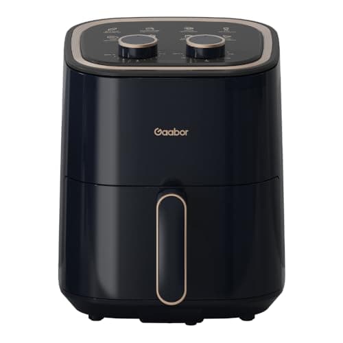 Fritadeira elétrica sem óleo Gaabor, cor preta com detalhes dourados, controle de temperatura, 3,5L, 1350W