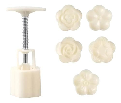 Ejetor Max Flores Doces Massas Biscoitos + 5 Moldes - Confeitaria Modelador Profissional