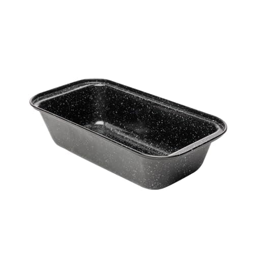 Forma para pão antiaderente de aço carbono granilite preta 25,5cm x 13cm x 6cm