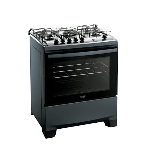 Fogão Supreme Inox 5Q Titanium Brastemp em fundo branco