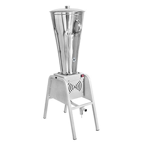 Liquidificador industrial basculante 19 litros Jl Colombo, aço inoxidável, fundo branco
