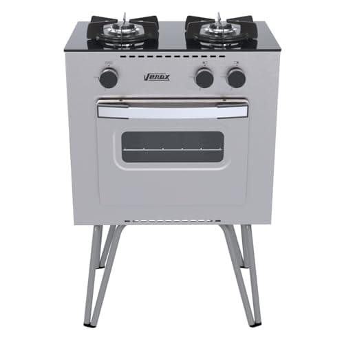 Fogão a gás Mini Cook 2 queimadores inox GLP V/PROX