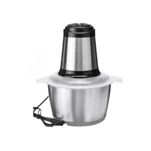Moedor elétrico 2L INOX CONGSHOP, potente triturador para carne, temperos e legumes