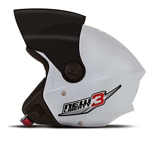 CAPACETE ABERTO PRO TORK NEW LIBERTY 3 SOLID BRANCO TAM. 58 VIS. FUMÊ