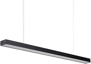 Lustre Pendente Nordecor Otan Bivolt Preto 3000K Luz Amarela