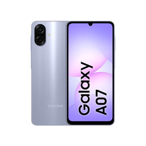 Smartphone Samsung Galaxy A07 128GB, 4GB, Câmera 50MP, Tela 6.7', Violeta - Imagem frontal e traseira