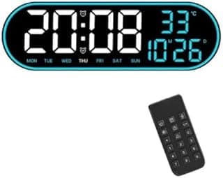 Cronômetro Relógio Digital de Parede LED Grande com Data Temperatura Calendário Alarme Bivolt Cor Preto