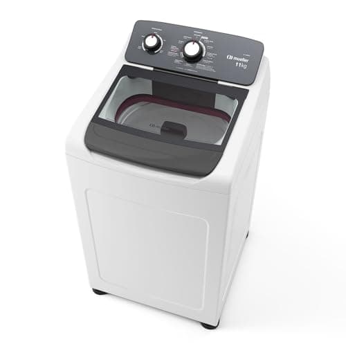 Máquina de lavar Mueller MLA11 de 11 kg com ciclo rápido, cor branca, fundo branco