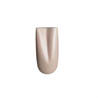 Vaso orgânico decorativo cerâmica fosco cor bege