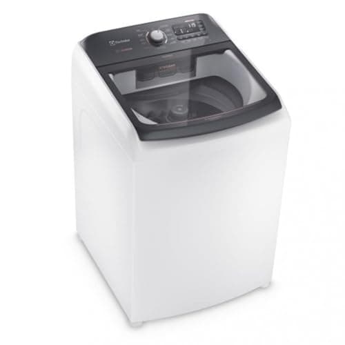 Máquina de lavar Electrolux 15kg Premium Care com cesto inox, Jet&Clean e Time Control, em fundo branco