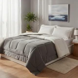 Coberdrom Queen Size Dupla Face Extra Grosso – Edredom Inverno Encorpado, Toque Macio, Conforto Térmico Premium, Aconchegante e Luxuoso (Cinza)