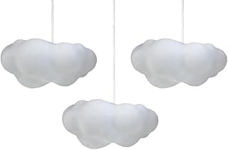 Kit 3 Luminárias Pendente Infantil Usare Nuvem Fluffy Branca