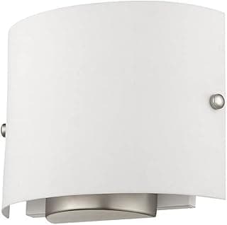 Arandela de parede Livex Lighting 4904-91 com acabamento níquel escovado, iluminação de 2 luzes, vista lateral.