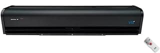 Cortina de ar elétrica Vix One 120 cm preta com controle remoto