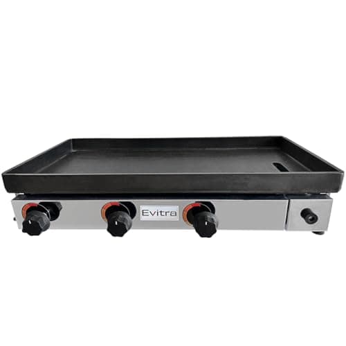 Chapa para Lanches Multifuncional 70x35 cm Evistra com três botões de controle