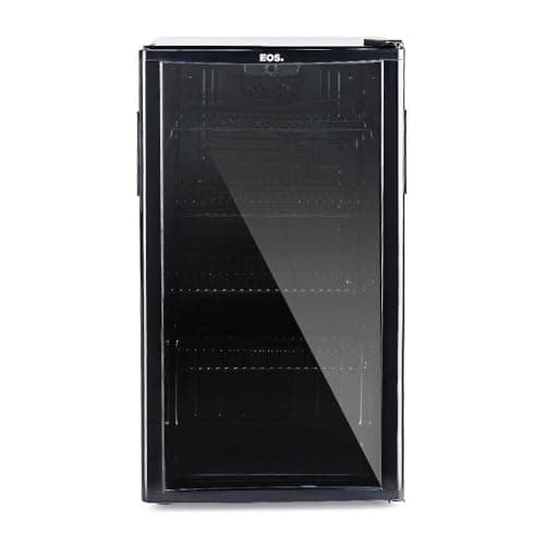 Refrigerador expositor vertical EOS 100 litros preto com porta de vidro