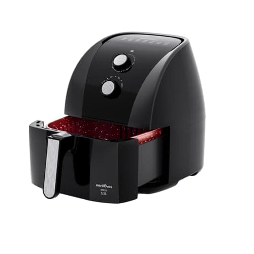 Fritadeira Air Fryer Britânia 5,5L 1500W BFR50 Redstone 127V em fundo branco