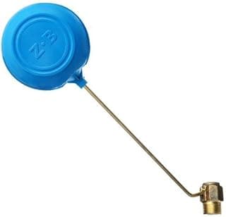 Boia de caixa d'água metal reforçada 3/4 ZB, boia azul com mecanismo de fixação
