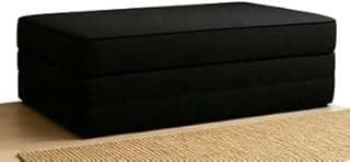 Puff Casal 3 em 1 Multiuso, Colchão Dobrável que se Transforma em Sofá e Cama, Versátil para Sala, Quarto, Visitas e Ambientes Compactos com Conforto e Praticidade