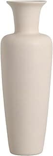 Vaso de Chão Madri Decorativo de Cerâmica para Sala e Hall Off White