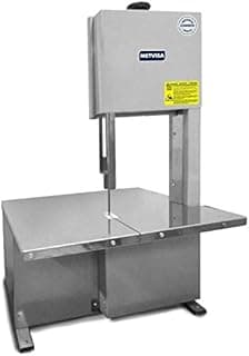 Serra de fita de bancada para carnes Metvisa, cinza, aço inoxidável, 127V