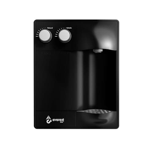 Purificador de água refrigerado por compressor Everest Soft Star New Black 110v, preto, frontal