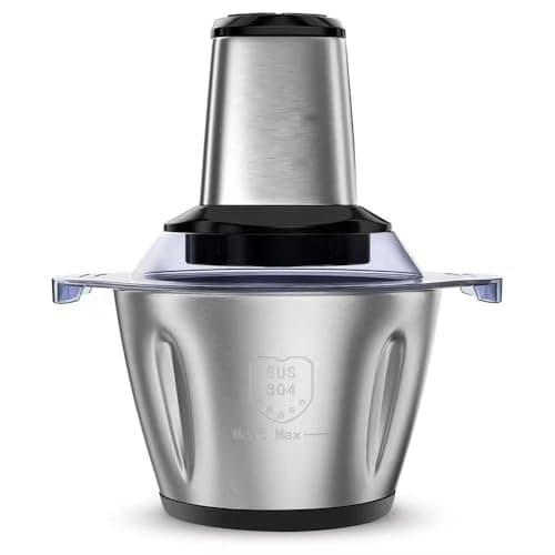 Moedor de Carne Elétrico Inox 3L 110V - Alta Potência, Lâminas Duplas e Fácil Limpeza