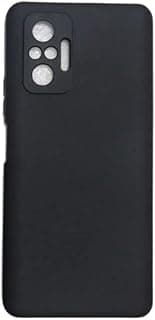 Capa de silicone preta para Xiaomi Redmi Note 10 Pro com recortes para câmera e botões